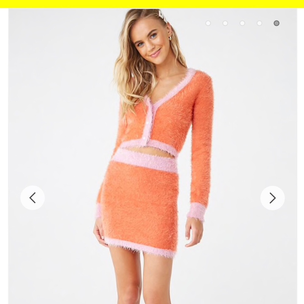 BRAND NEW Forever 21 fuzzy colorblock mini skirt
